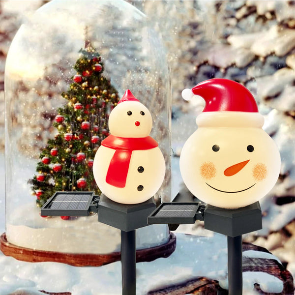 Solar Gartenleuchte | Weihnachtsmann & Schneemann | LED Landschaftslicht | Wasserdicht & Outdoor
