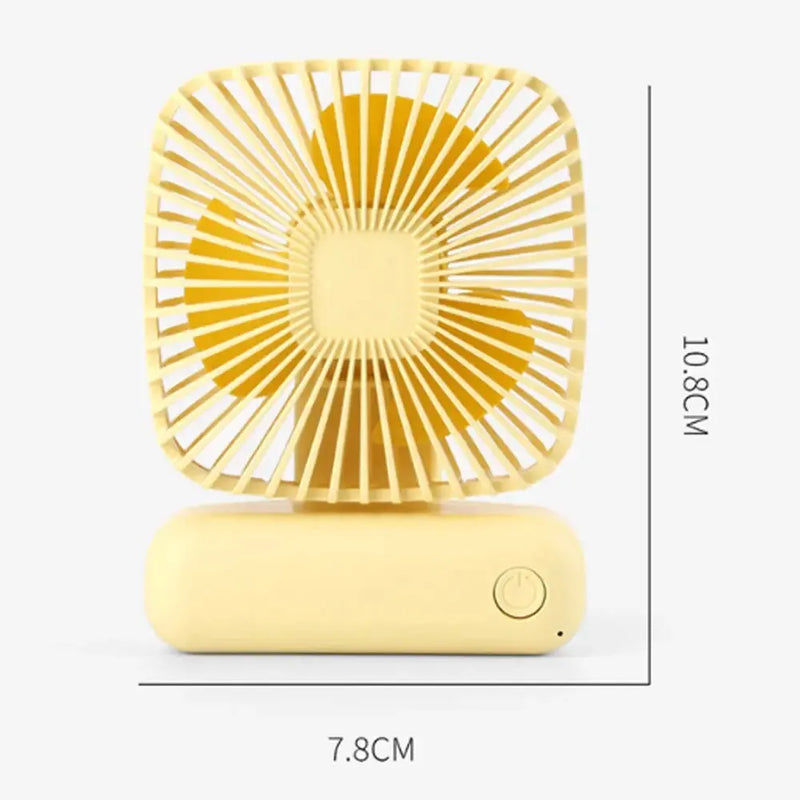 Mini USB-Tischventilator BreezeBox PocketCool | 3 Geschwindigkeiten | Wiederaufladbar & Leise | Tragbar für Büro, Auto & Outdoor | 800 mAh Akku