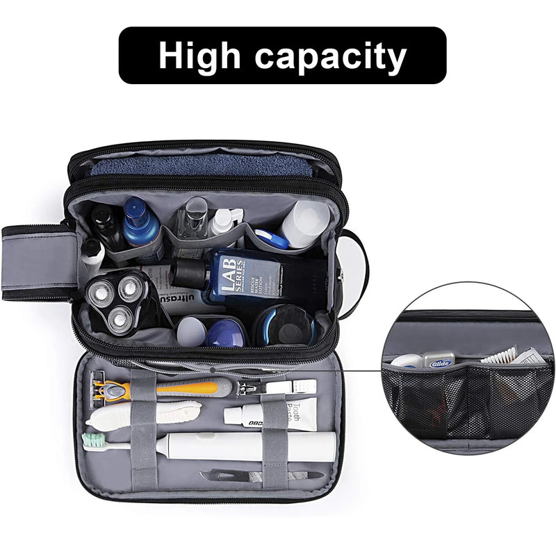Gentrax Kulturbeutel Herren | Wasserabweisend & Groß | Reißfester Reise-Organizer mit Nassfach | Dopp Kit für Rasur & Pflege