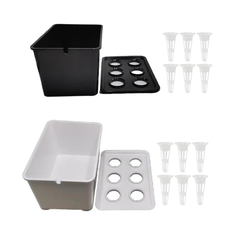 HydroBloom System | Indoor Hydrokultur Set | Hochleistungs-Pflanzbox mit 6 Körben | Für Balkon, Büro & Garten | 18 × 12 × 10,5 cm