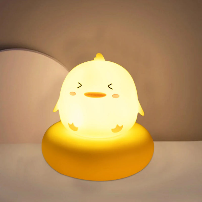 LumiPals LED Nachtlicht | Niedliches Tierdesign Schwein & Hase | Touch-Dimmung | USB-Wiederaufladbar