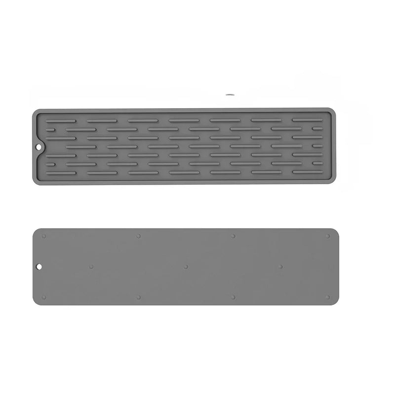 Silikon-Ablaufmatte Drylino | 35 × 8 cm oder 55 × 8 cm | Anti-Nässeschutz für Armaturen | Wiederverwendbar & hygienisch