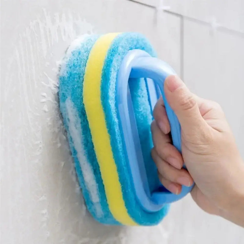 Reinigungsbürste GripClean Flex | Mit Griff & Scheuerschwamm | Für Küche, Bad & Fliesen