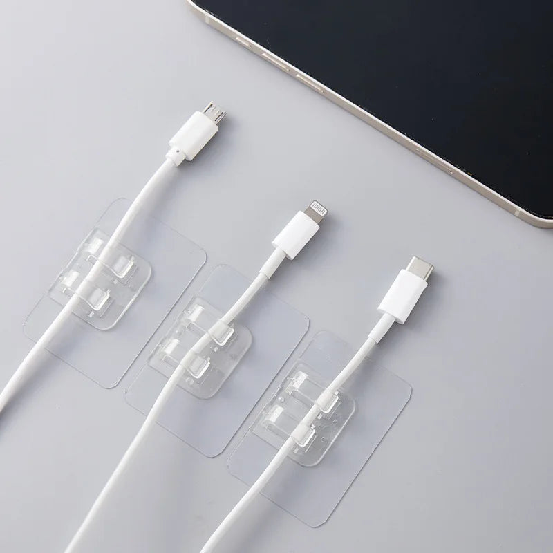 Selbstklebende Haken CLIPNOVA ClearFix | 20/40 Stück | Transparent & Rückstandslos | Outdoor & Indoor | Lichterketten, Kabel & Deko