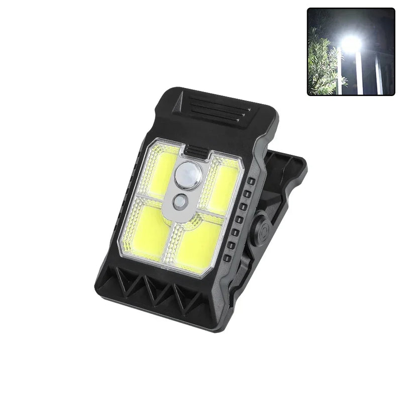 Solar Clip Lampe | Bewegungsmelder & 3 Lichtmodi | Warmweiß/Kaltweiß | IP65 Wasserdicht & USB-C