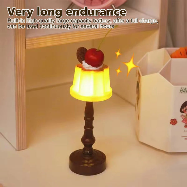 PuddiGlow Mini Nachtlicht Pudding-Design | Weiches Licht & Batteriebetrieb | Kindgerecht & Verspiel