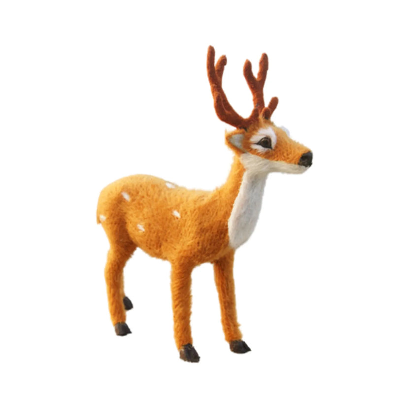 LumiDeer Weihnachts Rentier Figur | Edle Tischdekoration | Realistisches Design & Wiederverwendbar | 15–35 cm