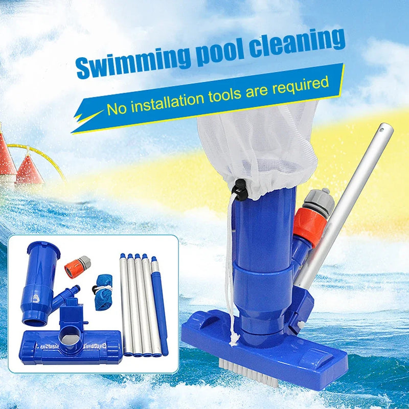 AquaRein Pool- & Teichsauger Set | Unterwasser Staubsauger | Inkl. EU-Stecker | Für Pools & Aquarien