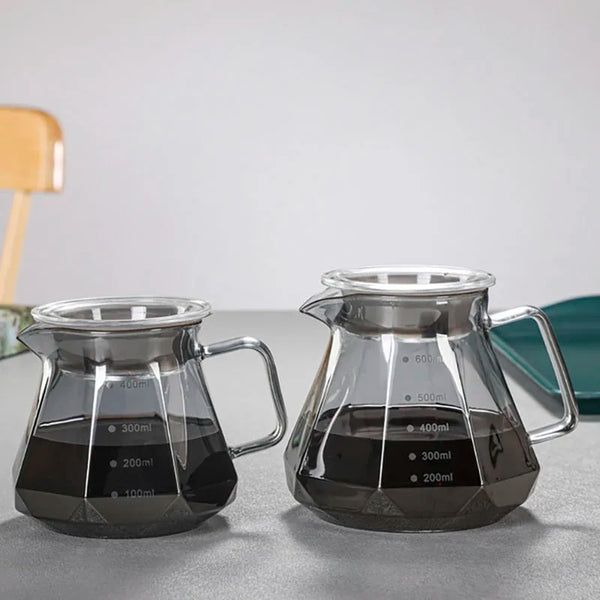AromaCloud Kaffeekanne | Pour Over Set | Borosilikatglas | 400 ml & 600 ml