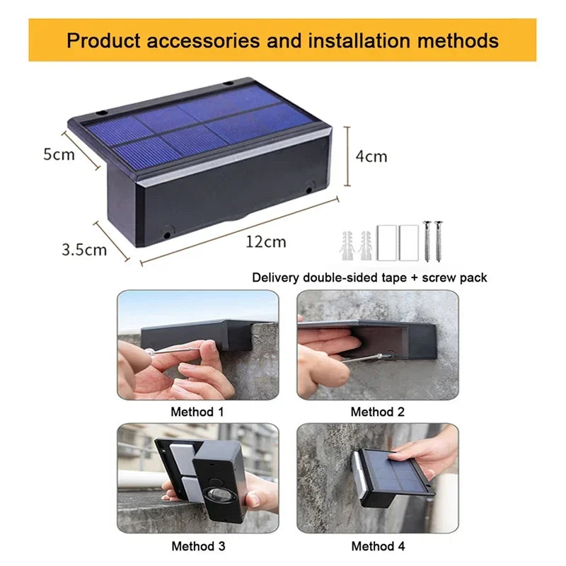 Lumora LED Solar Wandleuchte Außen | 3 Lichtmodi | IP65 Wasserdicht | Garten-, Balkon- & Zaunbeleuchtung ohne Kabel