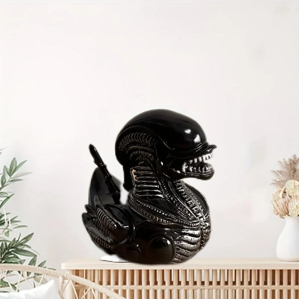Alien Duck Resin Figur | Lustige Außerirdische Ente | Harz-Deko für Schreibtisch, Auto & Zuhause