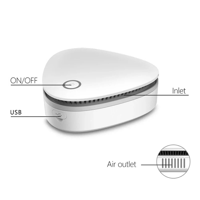Mini Ozonreiniger PureZone 360 | Tragbarer Sterilisator & Geruchsentferner | 1800 mAh Akku | Für Kühlschrank, Schrank & Auto