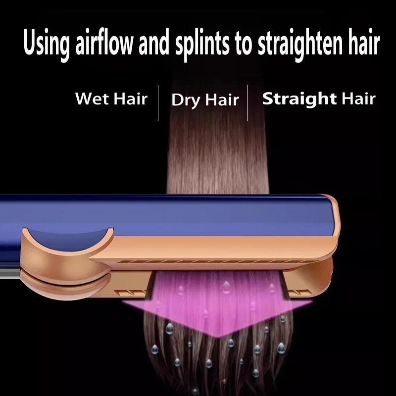 2-in-1 Haarglätter & Föhn | Negativ-Ionen Technologie | Langanhaltendes Styling