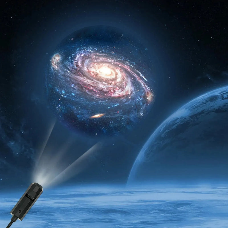 USB Sternenhimmel Projektor StarLume | 5V Deckenbeleuchtung | Mini Galaxy Licht für Auto & Schlafzimmer | Verstellbarer Sterneneffekt