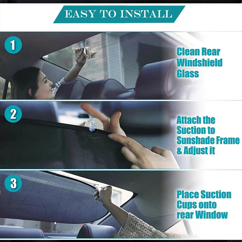 Shadelex ProShield Auto Sonnenschutz Set | Für Front-, Heck- & Seitenfenster | 99 % UV-Schutz | Mit Saugnäpfen | Faltbar & hitzereduzierend