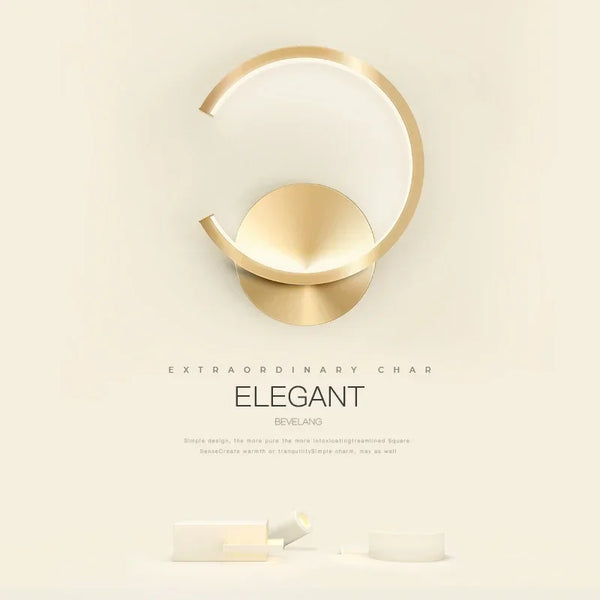 Lumavera Moderne LED Wandleuchte | C-förmiges Design | Minimalistische Innenbeleuchtung für Wohnzimmer, Schlafzimmer & Flur