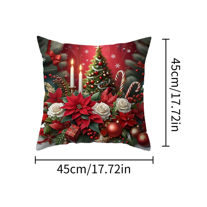 Weihnachts-Kissenhülle Lunavia | 2D Druck | Santa Claus Design | 45×45 cm | Festliche Weihnachtsdeko & Geschenkidee