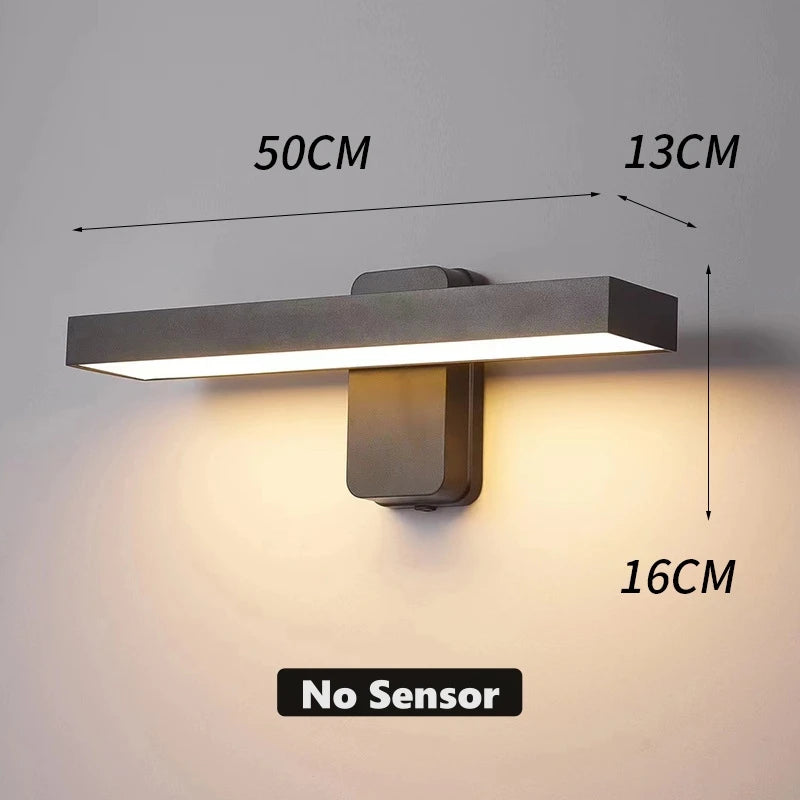 LED Außenwandleuchte VarioLux | Bewegungsmelder & IP65 | Drehbar | 30–50 cm