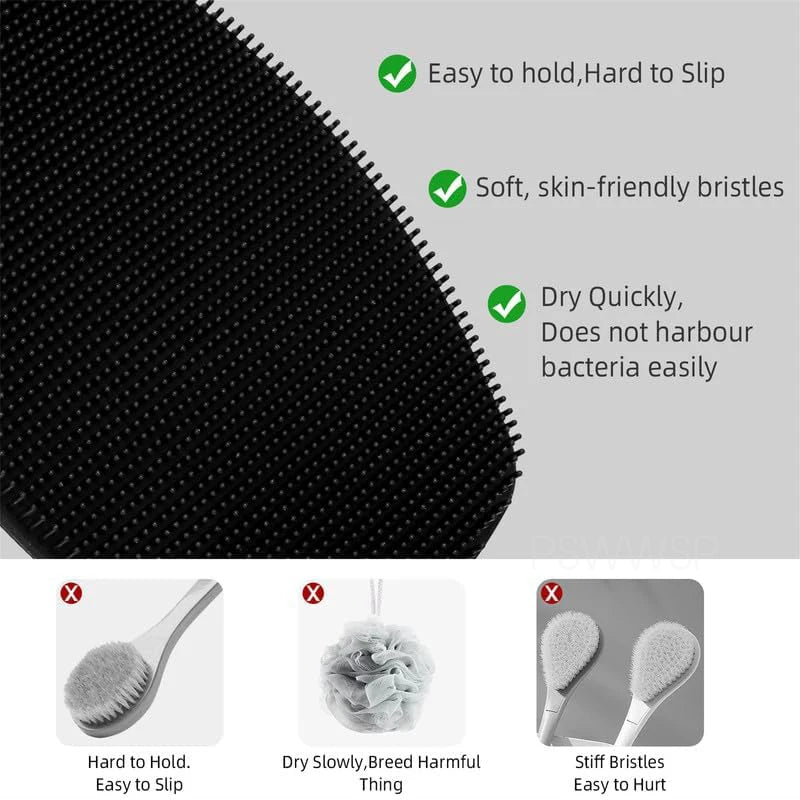 Silikon-Duschbürste Dermabloom SoftGrip | Sanfte Peeling- & Massagebürste | Für Gesicht & Körper | Unisex