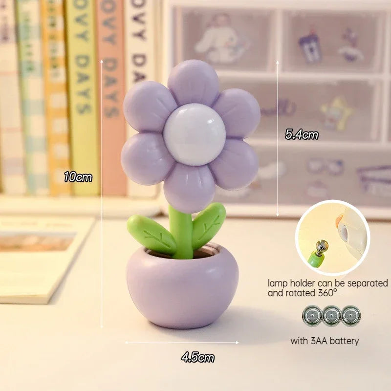 BlumenLicht Bloomy | Mini LED Nachtlicht | Niedliche Tischlampe | Dekoration & Kinderzimmer