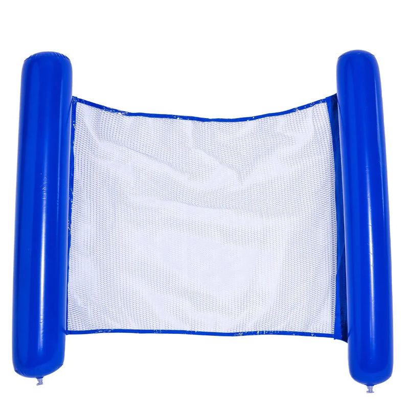 AQUAVIVA Wasserhängematte aufblasbar | 130×70 cm | Faltbare Pool-Liege mit Rückenlehne | Schwimmbett für Pool, Strand & Urlaub