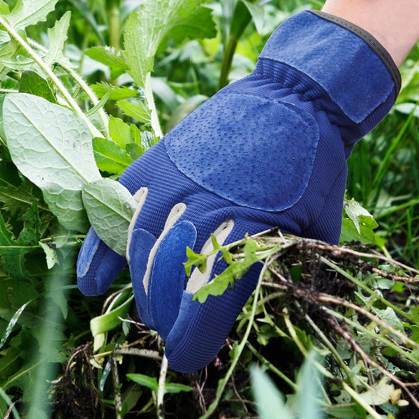ThornGuard Gartenhandschuhe | Dornensicher & Extra Lang | Leder & Gummibeschichtung | Schutz für Rosen & Sträucher