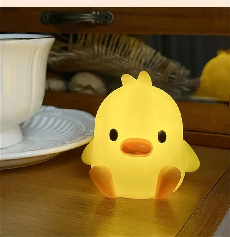 Nachtlicht Kleine Ente | LED Deko Lampe | Emaille | 6x4,5x6 cm