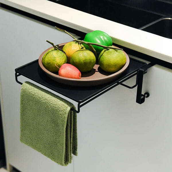 Faltbares Küchenregal | Carbonstahl | Platzsparender Arbeitsplatten- & Schrank-Organizer