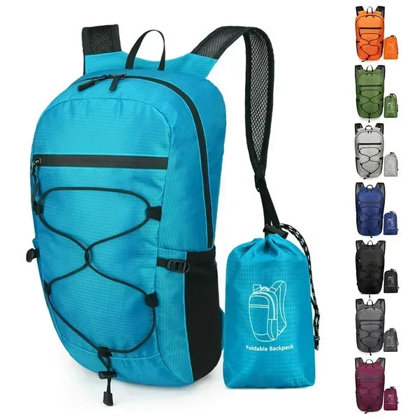 Outdoor‑Rucksack PackLite 20 L | Ultraleicht & Wasserdicht | Faltbar für Reisen & Wandern