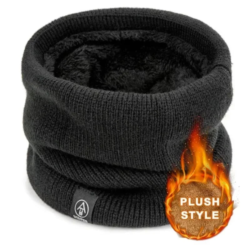 ThermoKnit Pro | Warmer Strickschal mit Fleece-Futter | Winddicht & Atmungsaktiv | Verstellbarer Multifunktions-Nackenschutz für Damen & Herren