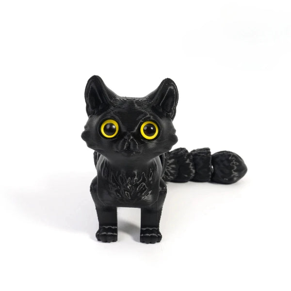 3D-Katzenfigur beweglich | 12/16 cm | Deko & Geschenkidee | Detailreich & flexibel