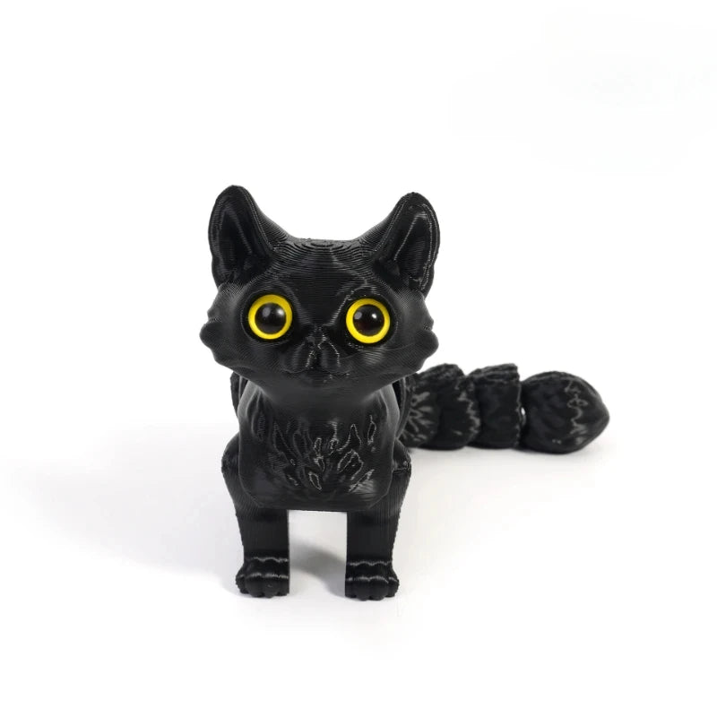 3D-Katzenfigur beweglich | 12/16 cm | Deko & Geschenkidee | Detailreich & flexibel