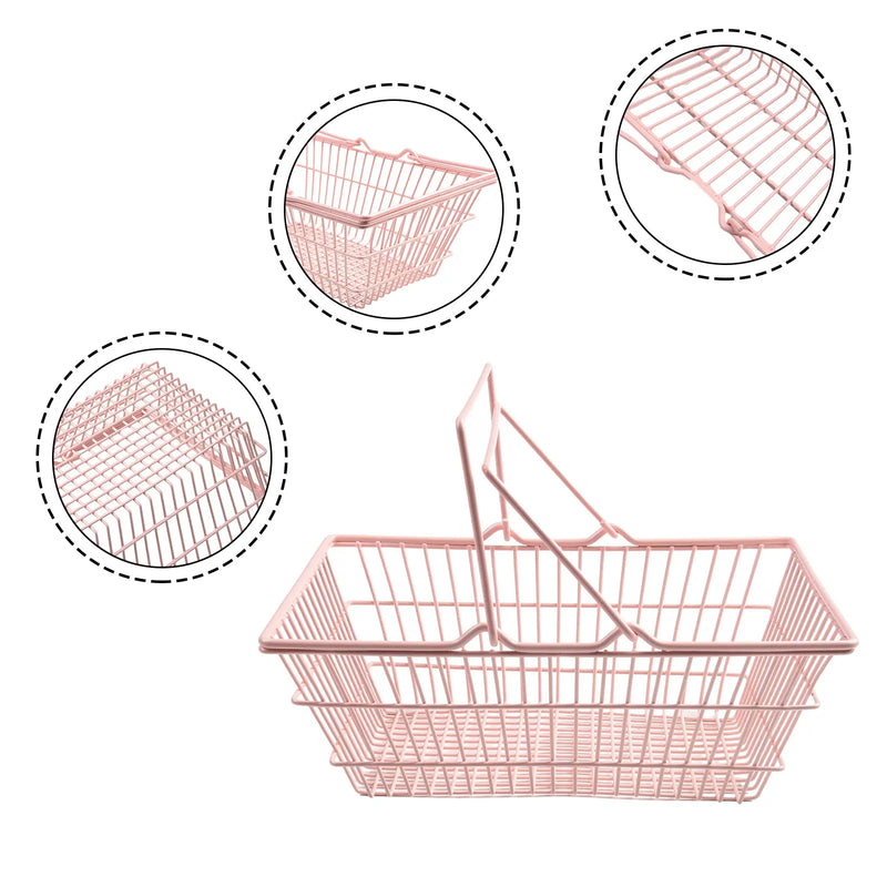 Deko-Metallkörbchen Roseliné CharmKorb | Aufbewahrungskorb in Pink | In 3 Größen (S/M/L) | Für Kosmetik, Schreibtisch & Kinderzimmer