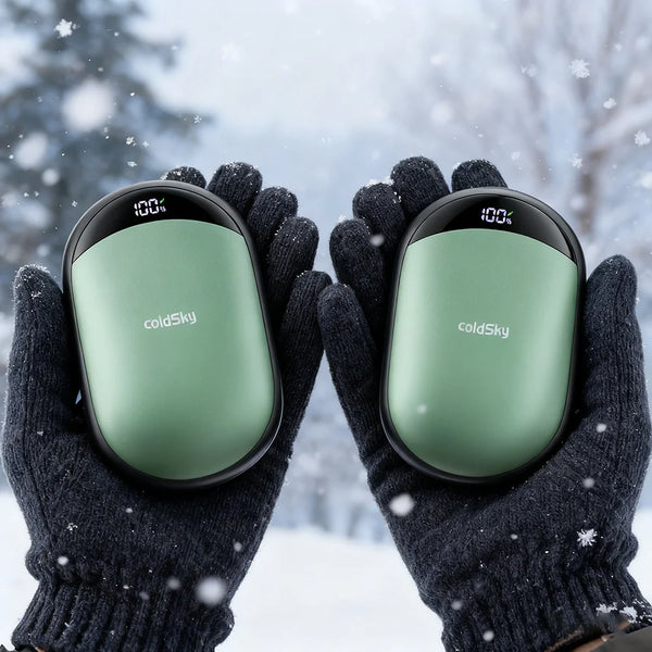 coldSky 2-in-1 Hand Warmers Rechargeable 2 Pack Magnetic Electric Hand Warmer with Digital Display, Portable Pocket Hand Warmer