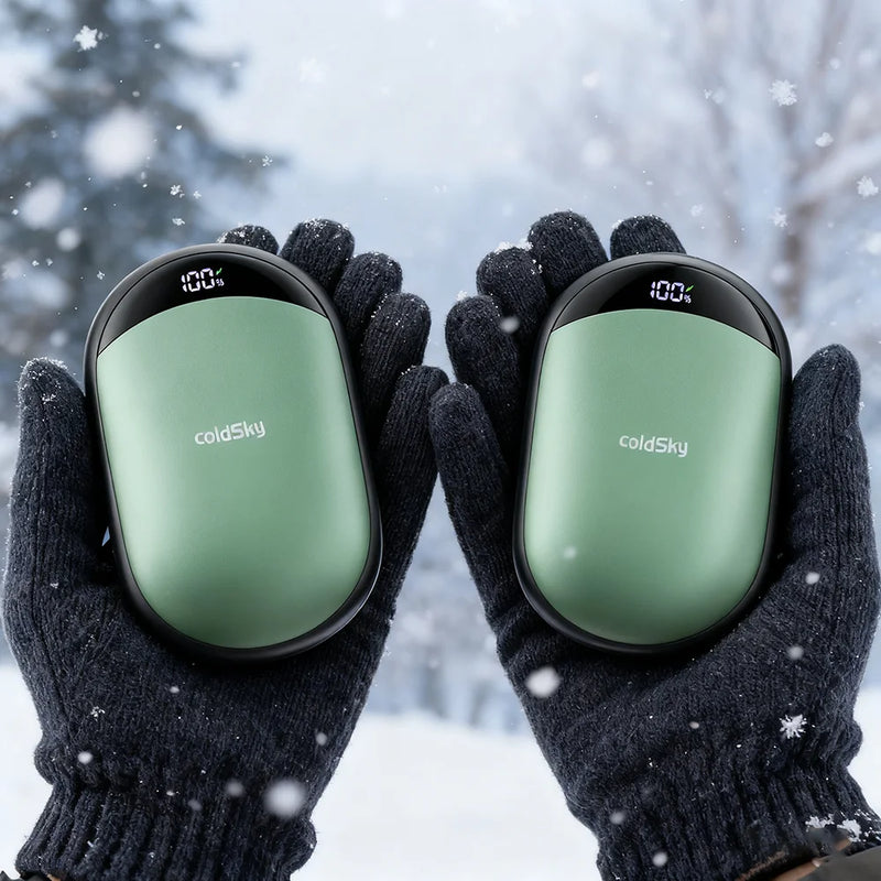 coldSky 2-in-1 Hand Warmers Rechargeable 2 Pack Magnetic Electric Hand Warmer with Digital Display, Portable Pocket Hand Warmer