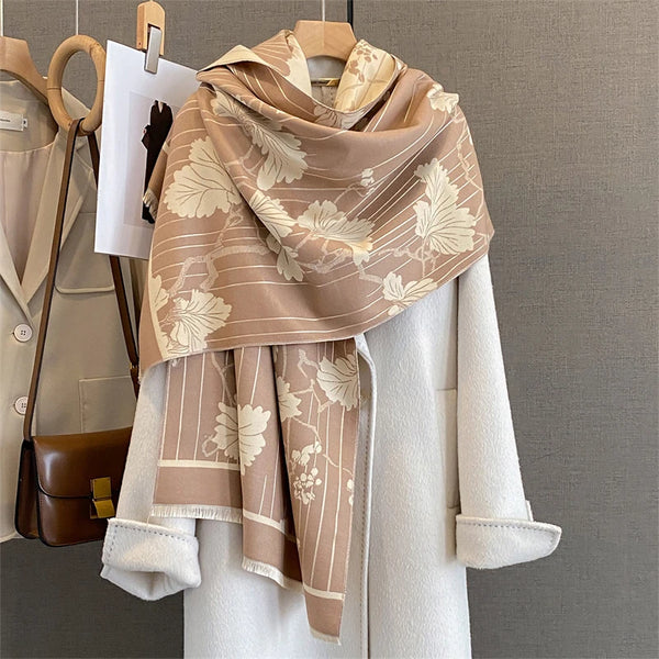 Cashmira | Damen Winter Schal | Luxuriöses Muster | 65 × 190 cm | Weich & Warm