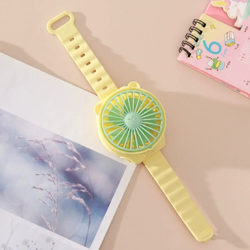Mini-Ventilator CooliTime | Tragbarer Armlüfter im Cartoon-Design | Kreatives Geschenk für Kinder & Freunde | Für Reisen & Büro
