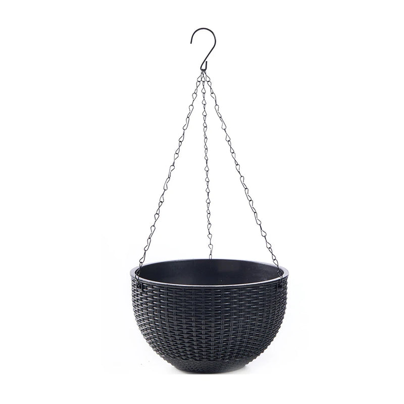 Rattania Bloom Hängetopf | Europäischer Stil | Wabenmuster & Rattan-Optik | Für Garten, Balkon & Innenräume