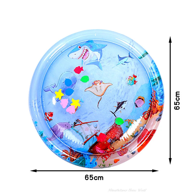 AquaPaws | Interaktive Wasserspielmatte für Katzen & Hunde | Kühlende Sommer-Spielmatte | Aufblasbar & Tragbar | 65 cm / 100 cm