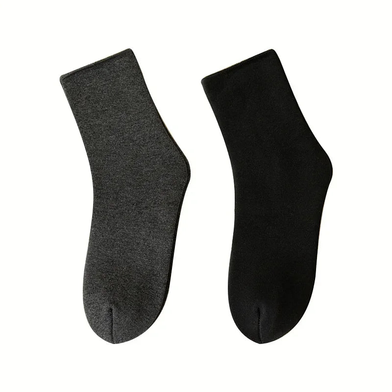 NordFrost | 2 Paar Herren Winter-Socken | Thermo & Dick Gefüttert | Kaschmir-Weich | Rutschfest & Kältebeständig