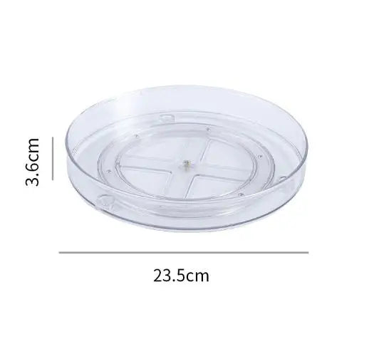 SpinStore 360 Drehbare Aufbewahrungsbox | 360° Organizer für Küche & Kosmetik | Rutschfest & platzsparend | Ø 28 cm