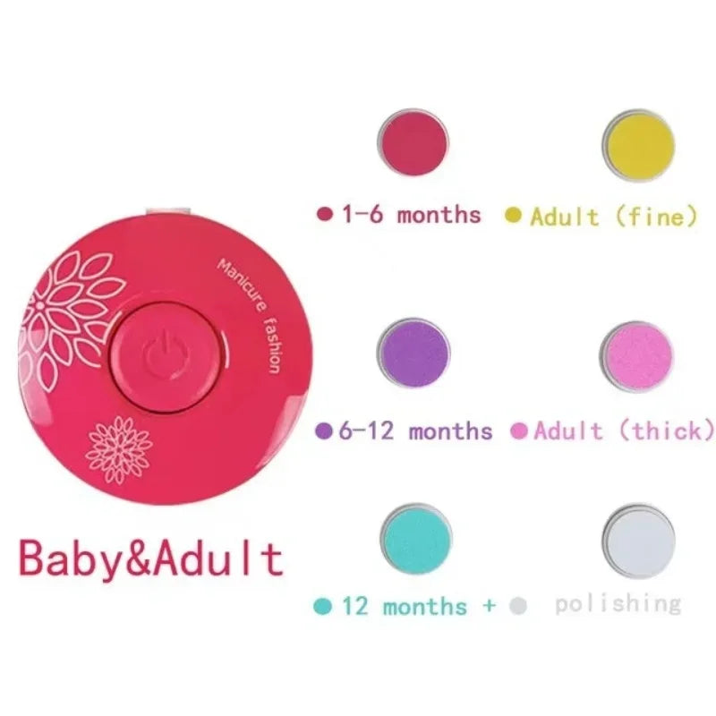 SoftTrim BabyCare Elektrischer Baby-Nageltrimmer | Sanfter Nagelpolierer für Babys & Kinder | Sicher & geräuscharm | Für Neugeborene & Kleinkinder