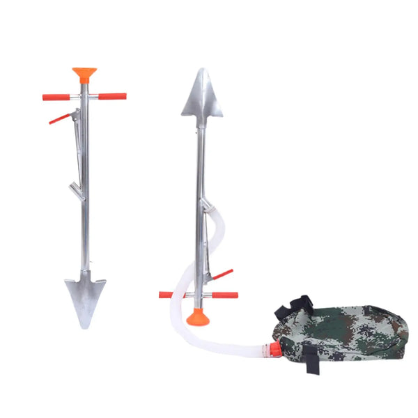 AgriPro DuoSpreader Multifunktionaler Düngerstreuer mit Schaufel | 85 cm Höhe | Robustes Eisen | Für Obstbäume, Mais & Gartenbau