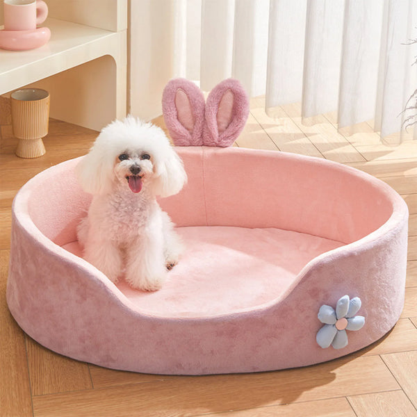SnuffiNest Haustierbett Rosa | Abnehmbar & Waschbar | Weich & Hautfreundlich | Für Katzen & Kleine Hunde