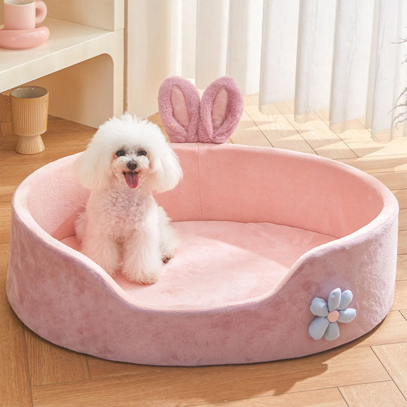 SnuffiNest Haustierbett Rosa | Abnehmbar & Waschbar | Weich & Hautfreundlich | Für Katzen & Kleine Hunde