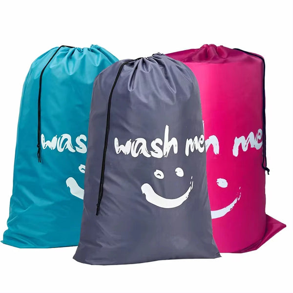 WashiBag Wäschesack | „Wash Me“-Design | Groß & Reißfest | Für Reisen, Studenten & Zuhause