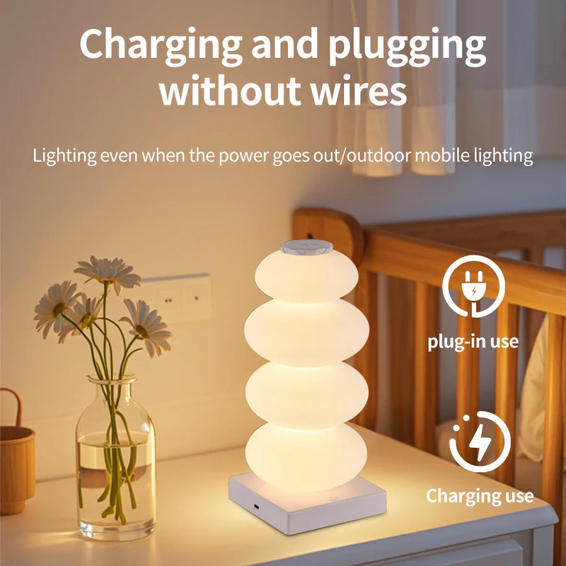 AuraGlow LED-Tischlampe | 16 RGB-Farben & Warmweiß | Touch-Dimmung | USB-Betrieb | 3W