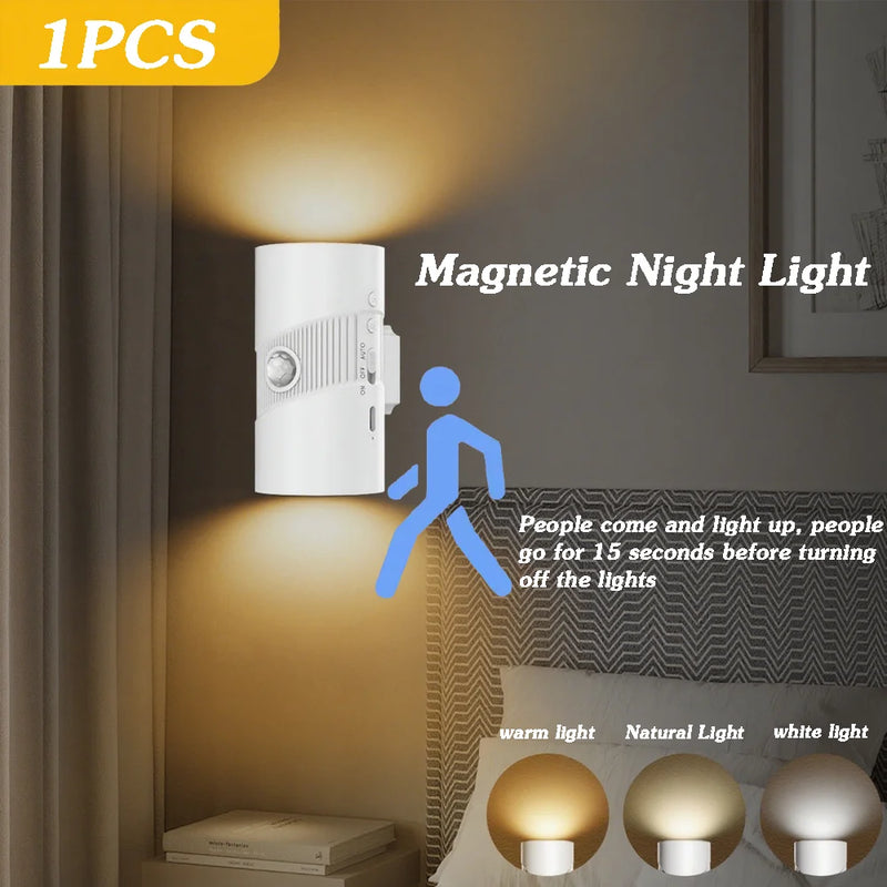 Lumora Sense Nachtlicht | Intelligentes Nachtlicht | Bewegungsmelder & Dimmbar | Wiederaufladbar mit Magnetbefestigung | 3000K–7000K