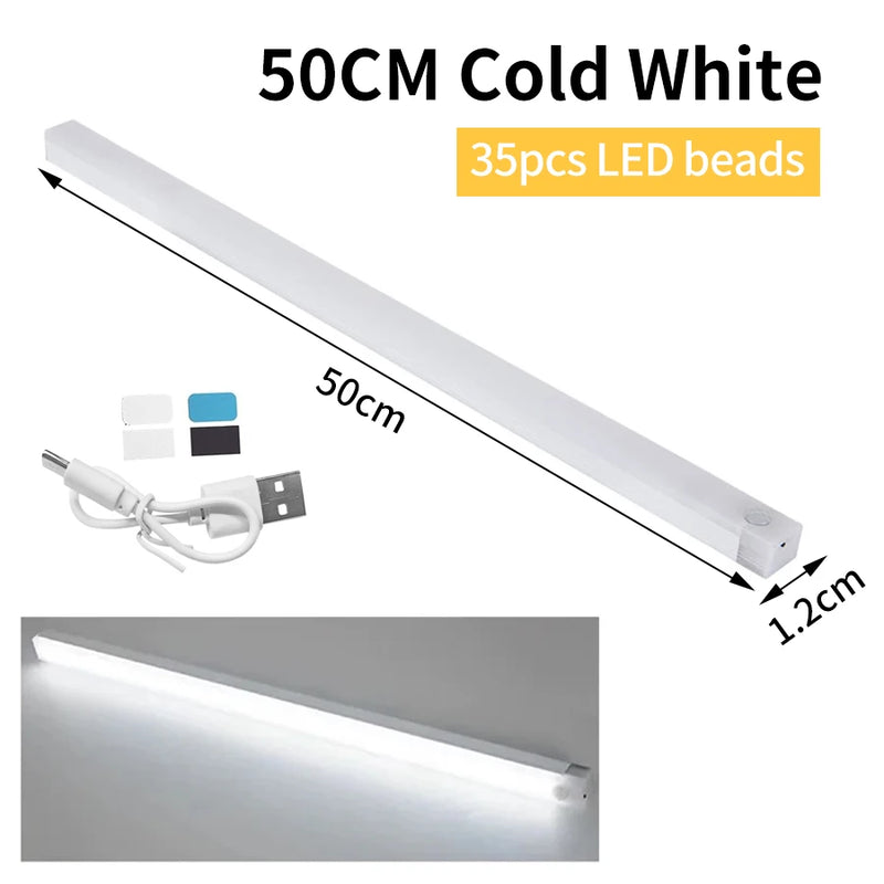 LumoSense Kabelloses LED-Nachtlicht mit Bewegungssensor | Wiederaufladbar & Dimmbar | Für Schrank, Küche & Schlafzimmer | Versch. Größen