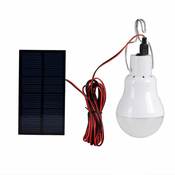 Solarlampe Heliora SolarBulb | Wiederaufladbar | Mit Solarpanel & USB | Tragbar & Autark | 130 Lumen